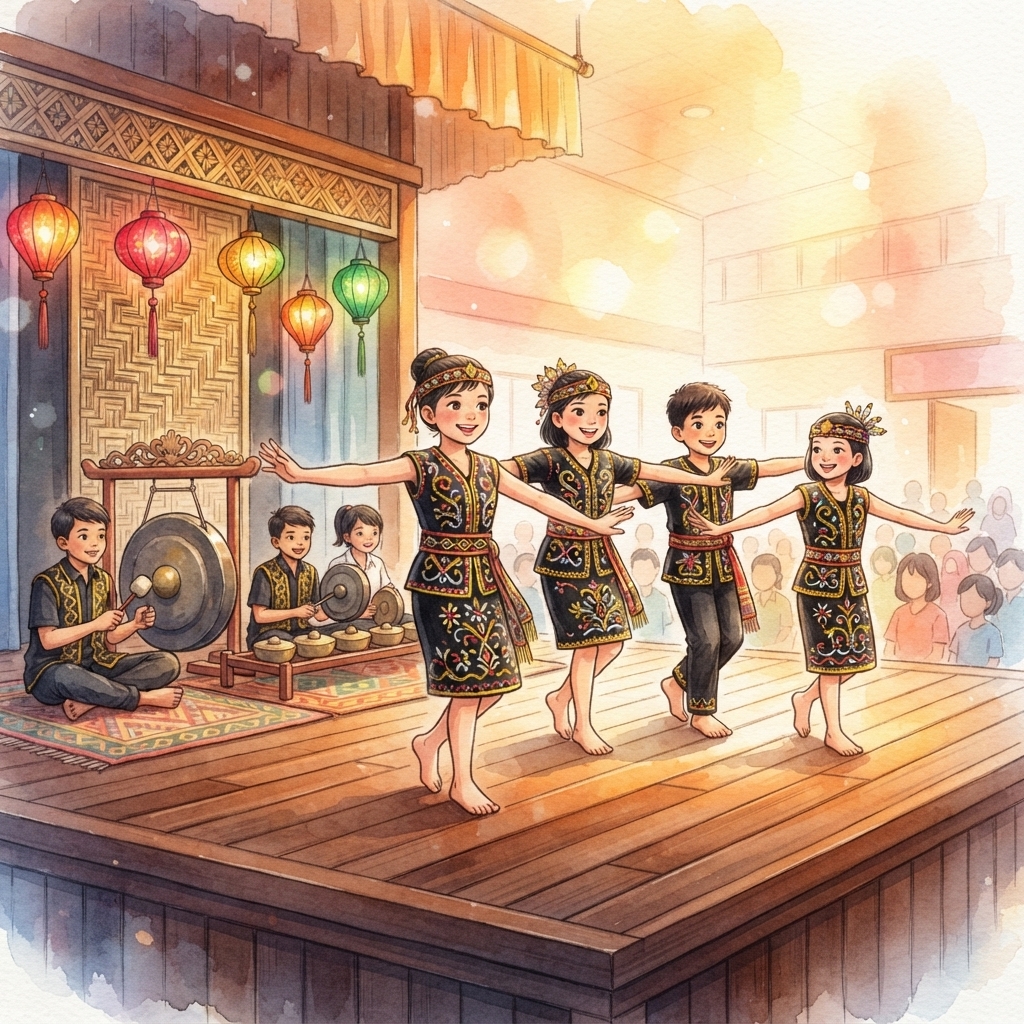 Persembahan Tarian Sumazau & Muzik Tradisional