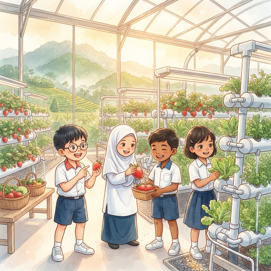 Ladang Strawberi Hidroponik Cameron Highlands