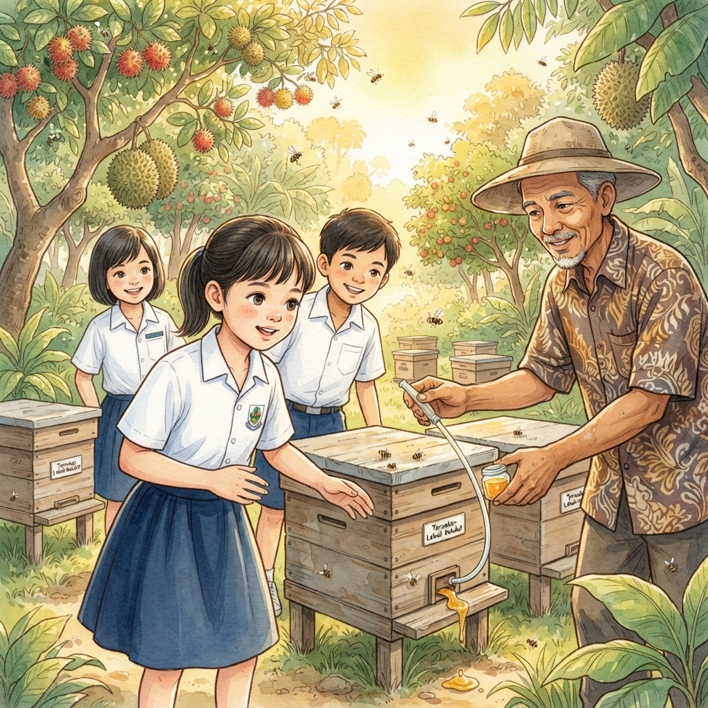 Penternakan Moden Lebah Kelulut di Dusun Buah-buahan