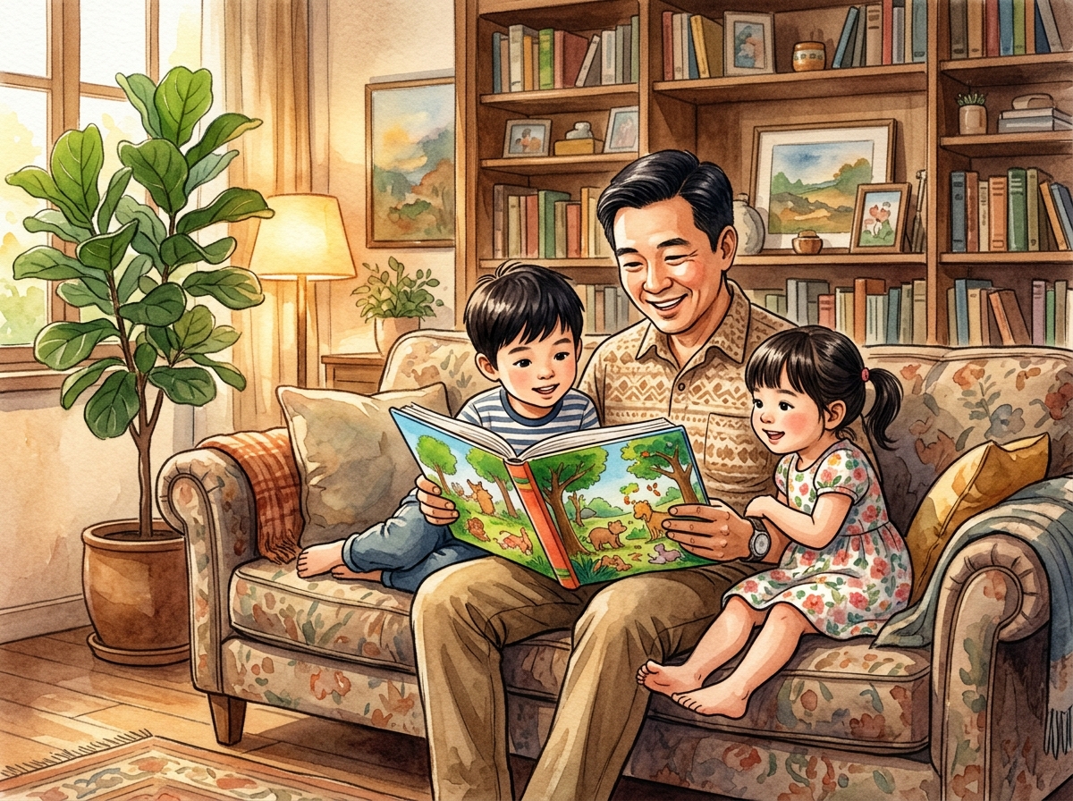 Kasih Ayah Membaca Buku